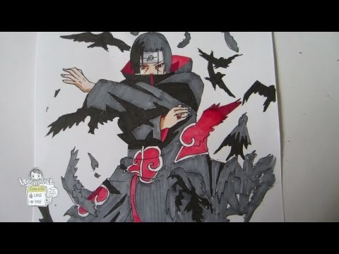 how to draw itachi