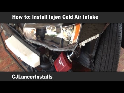 lancer - How to Install a Injen Cold Air Intake. How to take off the bumper - http://youtu.be/FPB4IBel6Hw Intake - http://stores.speedcorps.com/-strse-293/Injen-Cold-...