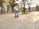 Slalom pactice again Slalom pactice again