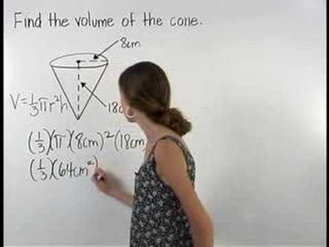 Watch Video on Volume of a Cone - ...