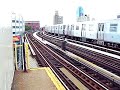 R160B #8802 (W) Leaving 39th Av(Alstom Onix)