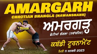Amargarh, Chotian Bhangla (Nawanshahr) Kabaddi Tournament 11 Jan 2023