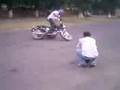 Punjabi munde doing donuts on Bullet 350