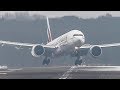 Crosswind Landings during a storm at Düsseldorf on ...