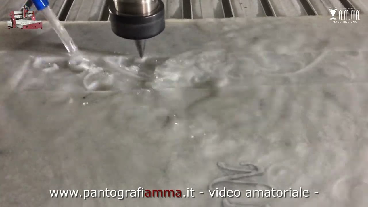 Bassorilievo su marmo di Carrara  con Pantografo cnc Q10 AMMA
