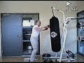 Superflo on punching bag throwing 200 punches(age65) Superflo on punching bag throwing 200 punches(age65)