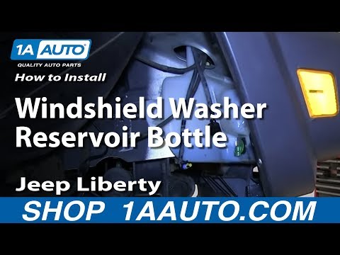 How To Install Replace Windshield Washer Reservoir Bottle 2002-07 Jeep Liberty