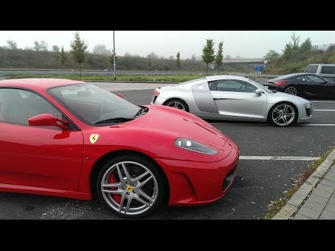 Now I drive the Ferrari F430 Lovely SOUNDS - German Autobahn - Tunnel