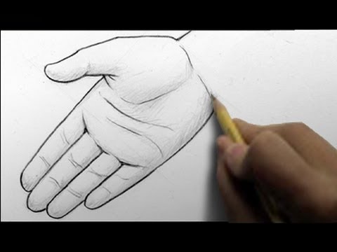 how to draw open hands