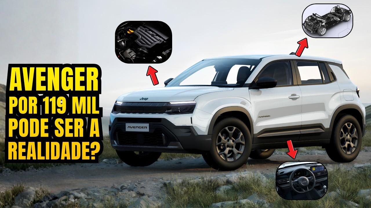 JEEP AVENGER CHEGA POR 119 MIL REAIS??? TUDO QUE JÁ SABEMOS DO LANÇAMENTO DA SEMANA!!!