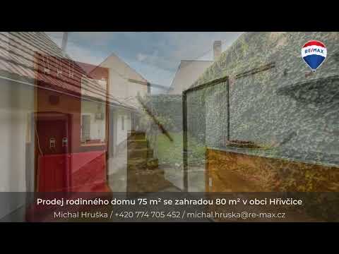 Video Prodej rodinného domu 75 m² na parcele 204 m² v obci Hřivčice
