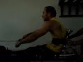 Adaptive rowing is showcased in the Paralympics Sept 2008.Here is the Brazilian arms only male competitor training for his chance to race the best in the world.This is a nice piece, well done!