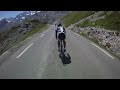 Descending the Galibier at full speed. It was a beautiful clear day up there, and the road surface was perfect. At the bottom of the technical section I was greeted by Josie from Alpcycles (see www.alpcycles.com) for a quick food & drink stop.