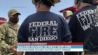 Sailors Injured in Navy Ship Fire (America This Morning)