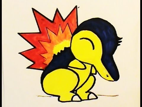 how to draw cyndaquil