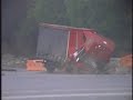 Truck crashes into bollards Truck crashes into bollards
