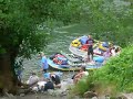 White water rafting the wild and scenic Rogue River in Oregon, including the run down Blossom Bar rapid. It's a nice run through the upper part of the rapid, cleanly avoiding the picket fence, but in the lower part, one of the crew gets thrown out. No one is drowning in this video!