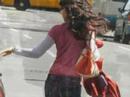 brenda song has fun with the paparazzi and turns the cameras on them. brenda song runs into a new york studio for a photo shoot on friday afternoon. the wendy wu: homecoming warrior star wore pointy white flats and a white hat while toting around her the gucci handbag.  i hope that the paparazzi leave her alone.