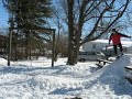 Phil falls snowboarding very funnily Phil falls snowboarding very funnily