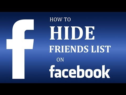 how to my facebook friends list hide