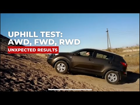 4x4 and AWD and FWD cars for uphill test