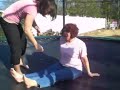 shelly on the trampolione