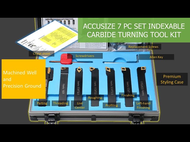 Accusize Inddustrial Tools 7pc Indexable Turning Tool Set in Other Business & Industrial in Markham / York Region