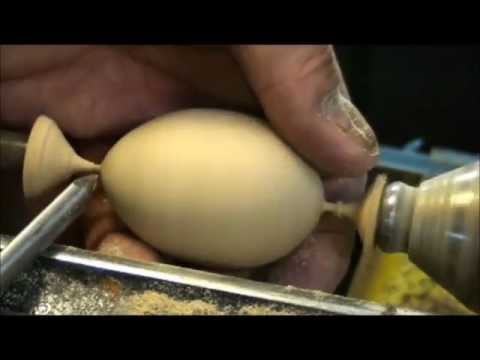 gouge - Sam reviews the spindle gouge. He shows a proper grind, sharpening, and turns an egg to show tool control and technique.
