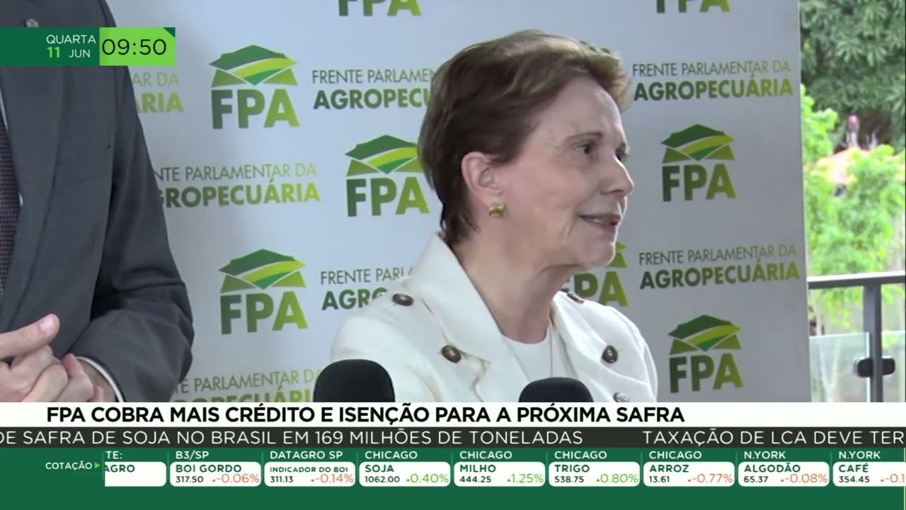 FPA cobra mais crédito e isenção para a próxima safra