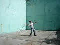 Cracking a Mexican chicote whip (red ixtle rope)