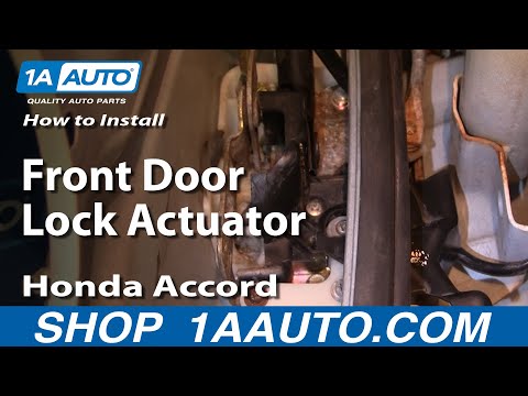 How To Install Replace Front Door Lock Actuator Honda Accord 94-97 1AAuto.com