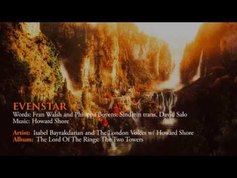 Evenstar (with Sindarin lyrics in Tengwar script) - The Lord Of The Rings: The Two Towers