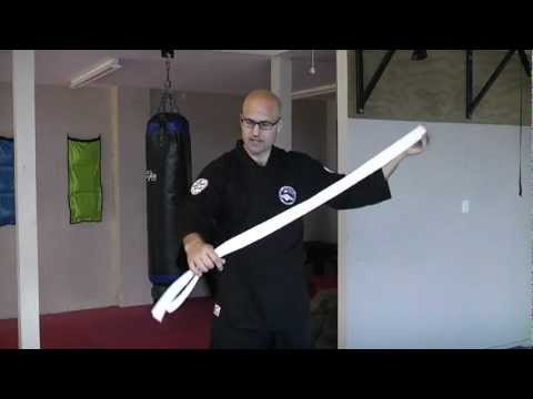 how to tie a karate belt easy