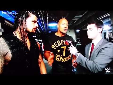 The Rock & Roman reigns post rumble interview