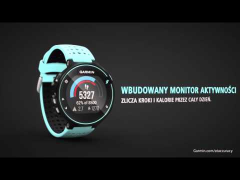 Zegarek sportowy z GPS GARMIN Forerunner 235 Czarno-jasnobłękitny