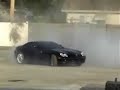 Mercedes Benz SLR McLaren doing donuts and burn out