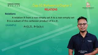 Chapter 2 Part 1 of 2 - Relations and Functions, Cartesian Relation and Products