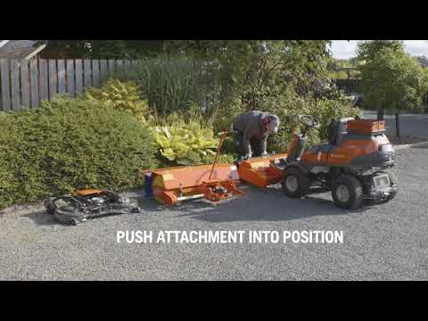 Садовый райдер бензиновый HUSQVARNA R 420TSX AWD - видео №2