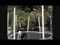 Fiona, 7, front & back flips on the trampoline