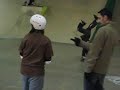 5yr old skateboarder Luke doing a handstand