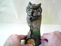 Antique Stevens Owl Cast Iron Mechanical Bank
