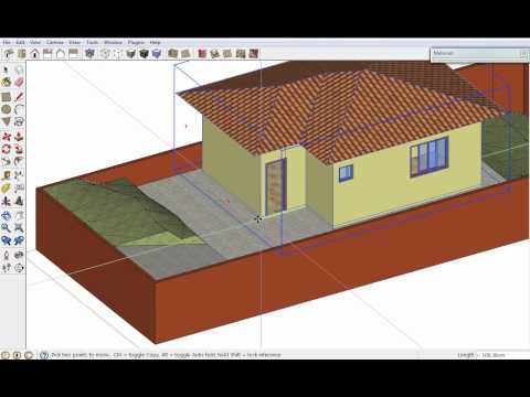 SketchUpVideo - Video-aula 5 da disciplina Informática Aplicada à Arquitetura II, ensinando a modelar um terreno e inserir/editar blocos.