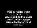 Curso de máster universitario