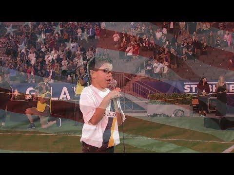 Video: Gavin Stevens sings the national anthem at LA Galaxy vs. Real Salt Lake