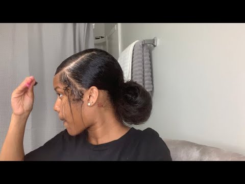 edges tutorial | low bun | senior grwm : late night