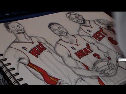 how to draw dwayne wade step by step