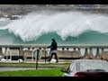 Temporal rompe Paseo Marítimo en La Coruña