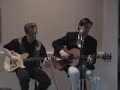 regan wood and bernie hamburger of the acoustic duo pullin' strings perform the james taylor classic, 