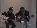 regan wood and bernie hamburger of the acoustic duo pullin' strings perform the james taylor classic, 