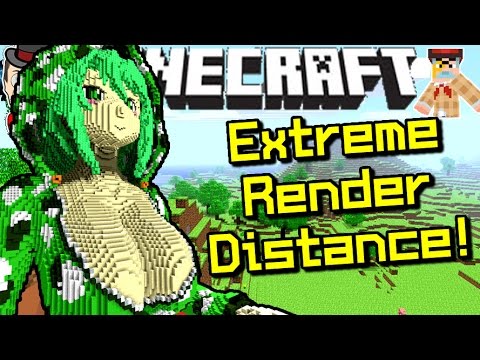 Minecraft New EXTREME Render Distance! See 32 Chunks Away!